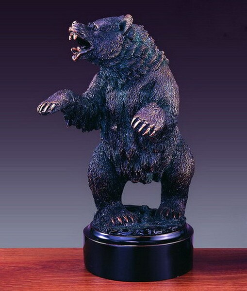 Bear Figurines Grizzly Friece Artwork Wildlife Decorative Statuary